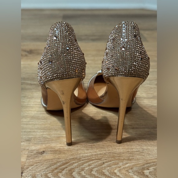 Steve Madden Rhinestone Rose Gold Pyre Pump Size 6 - Picture 7 of 14